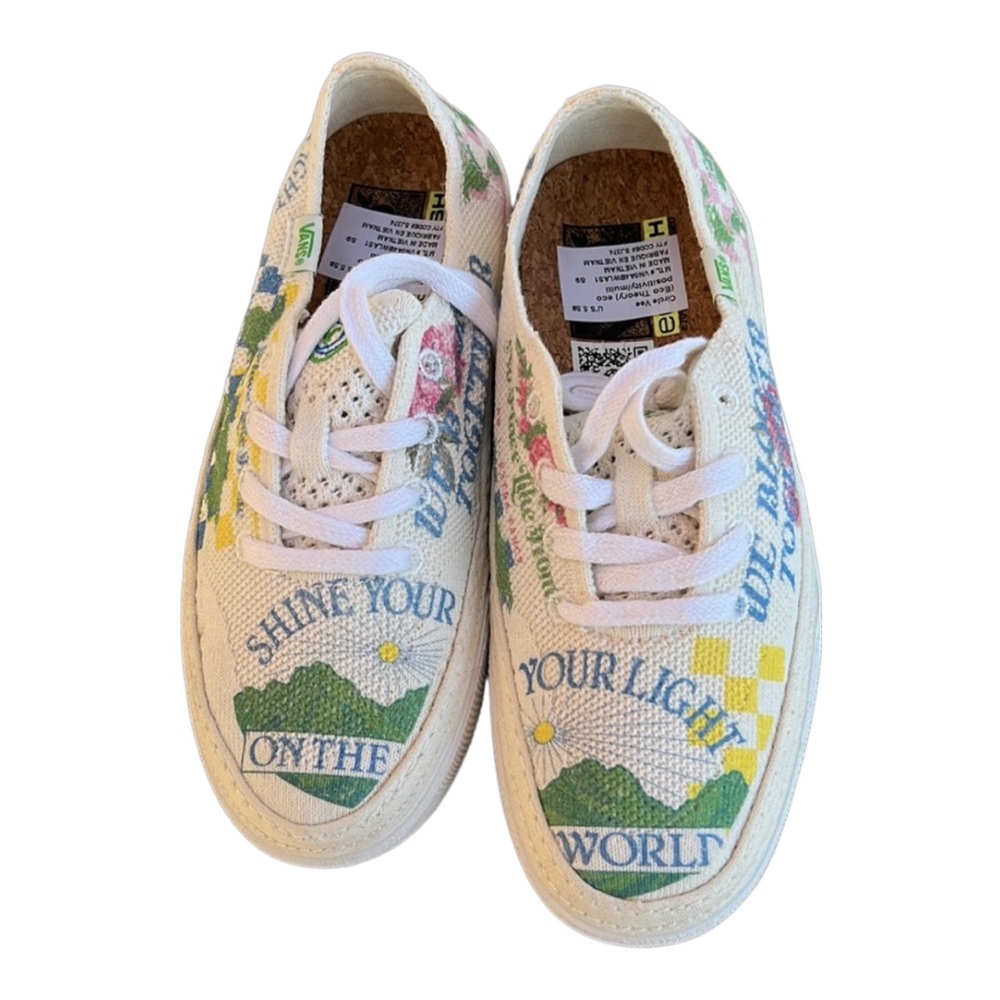 42) VANS circle bee shoes eco theory NWT sz 7 woman’s